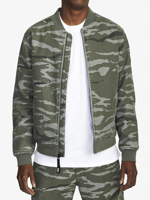 RVCA DPM BOMBER CAMOFLAUGE pánská jarní bunda - M zelená