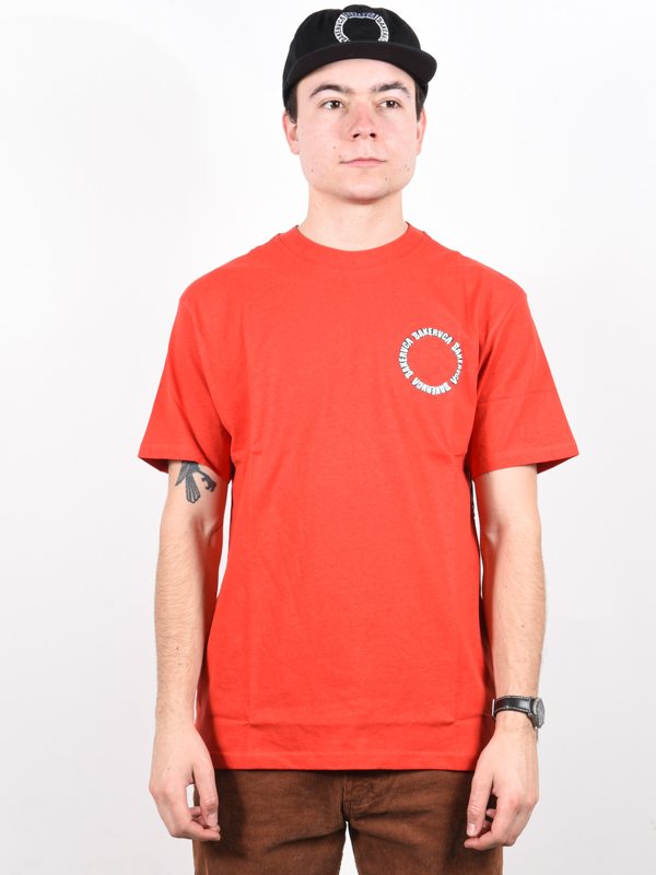 RVCA BAKER RED pánské tričko krátký rukáv - L červená