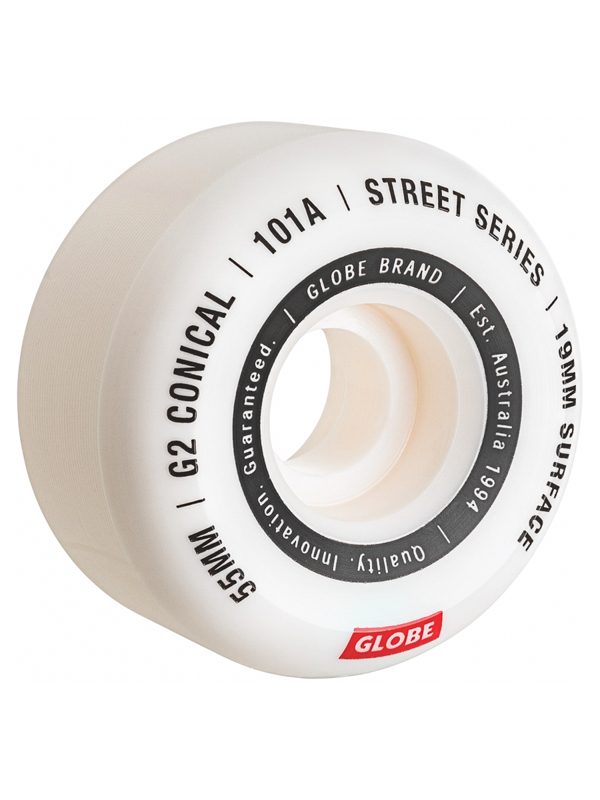 Globe G2 CONICAL STREET White/Essential tvrdá kolečka na skateboard - 53 bílá