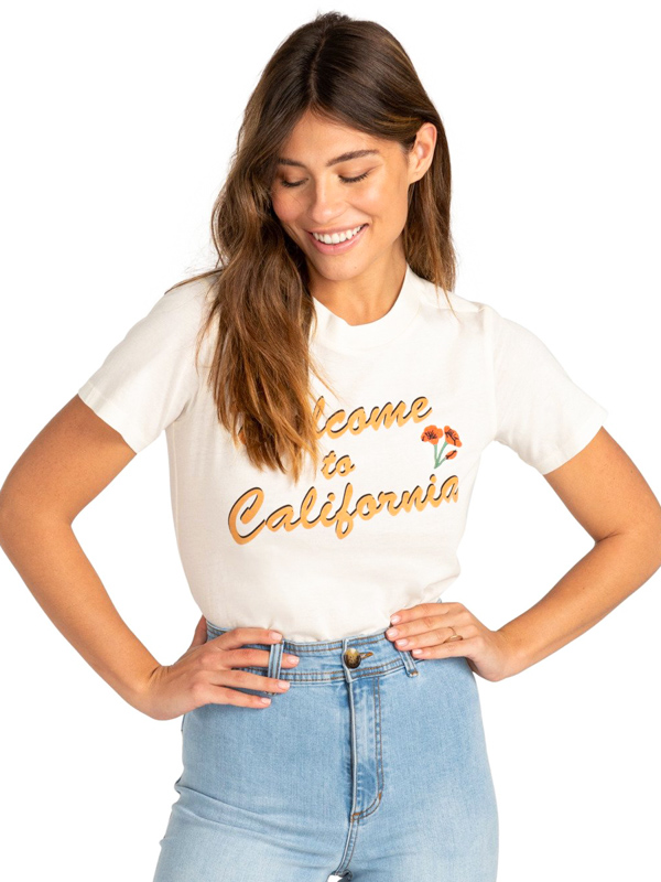 Billabong CALIFORNIA SALT CRYSTAL dámské skate tričko - S bílá