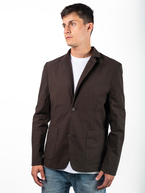 RVCA LOMAX BLAZER CHOCOLATE pánská jarní bunda - M bílá