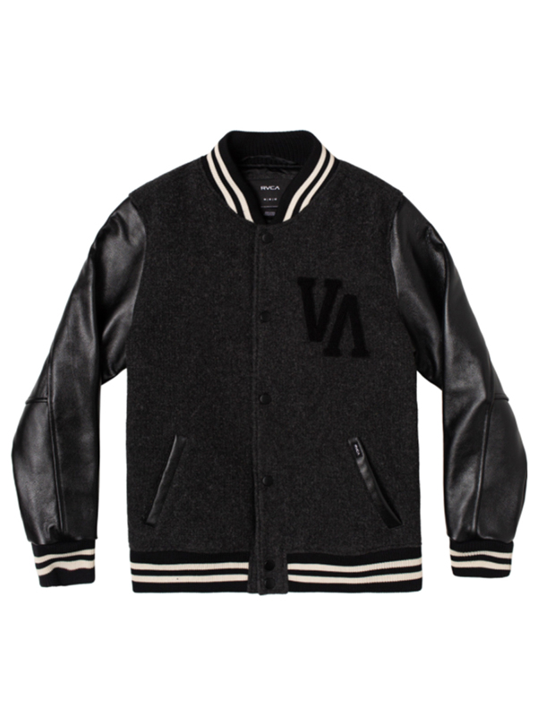 RVCA JUNIOR VARSITY LETTE RVCA BLACK pánská jarní bunda - M