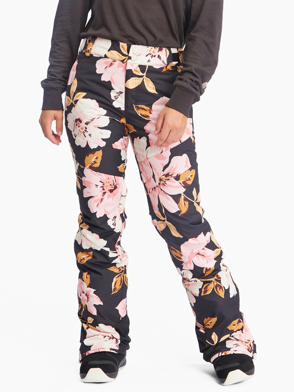 Billabong MALLA Floral zimní kalhoty pro ženy - S černá