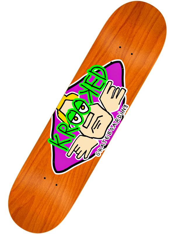 Krooked ARKETYPE skate board deska - 8.25 béžová