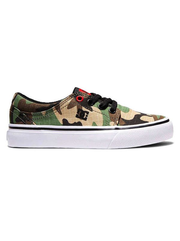 Dc TRASE BLACK/CAMO PRINT dětské boty - 38EUR černá