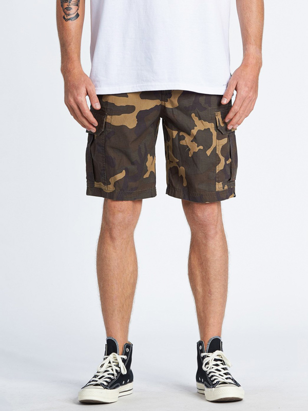 Billabong SCHEME CARGO MILITARY CAMO pánské skate kraťasy - 30 zelená