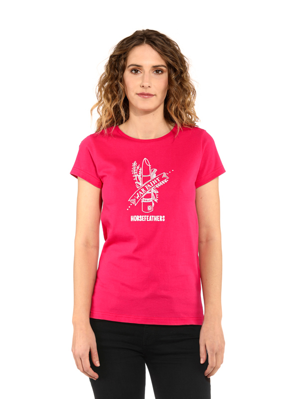 Horsefeathers WAR PAINT rose red dámské skate tričko - S růžová