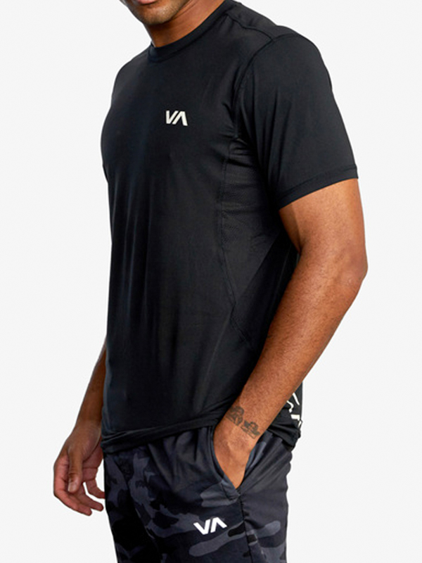 RVCA SPORT VENT black pánské tričko krátký rukáv - XL černá