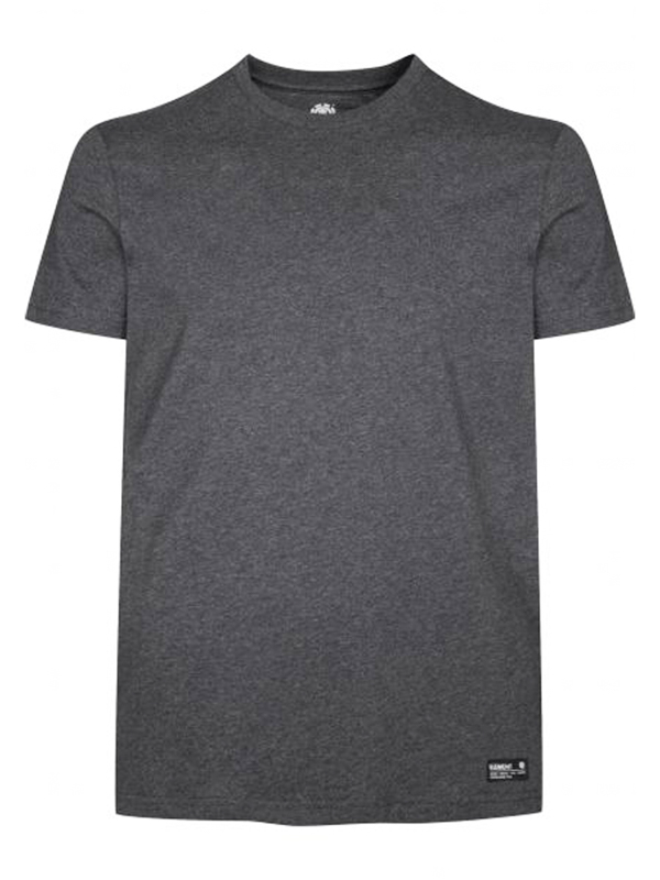 Element BASIC CREW CHARCOAL HEATHE pánské tričko krátký rukáv - S šedá
