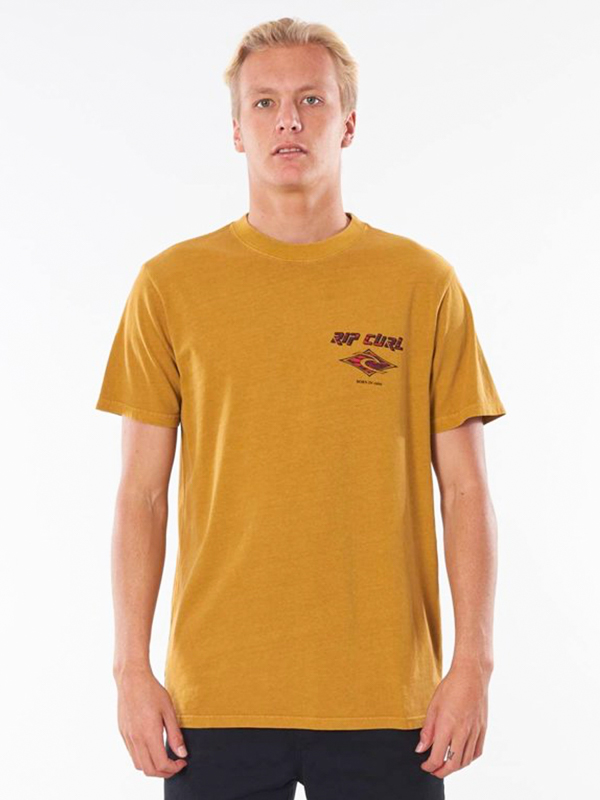 Rip Curl SEARCH ESSENTIAL MUSTARD pánské tričko krátký rukáv - M žlutá