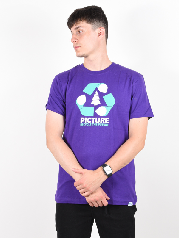 Picture Recycled PURPLE pánské tričko krátký rukáv - L fialová