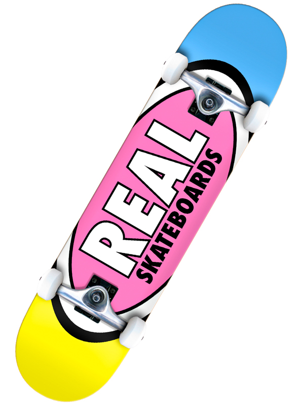 Real TEAM EDITION OVAL skateboard - 7.3 bílá