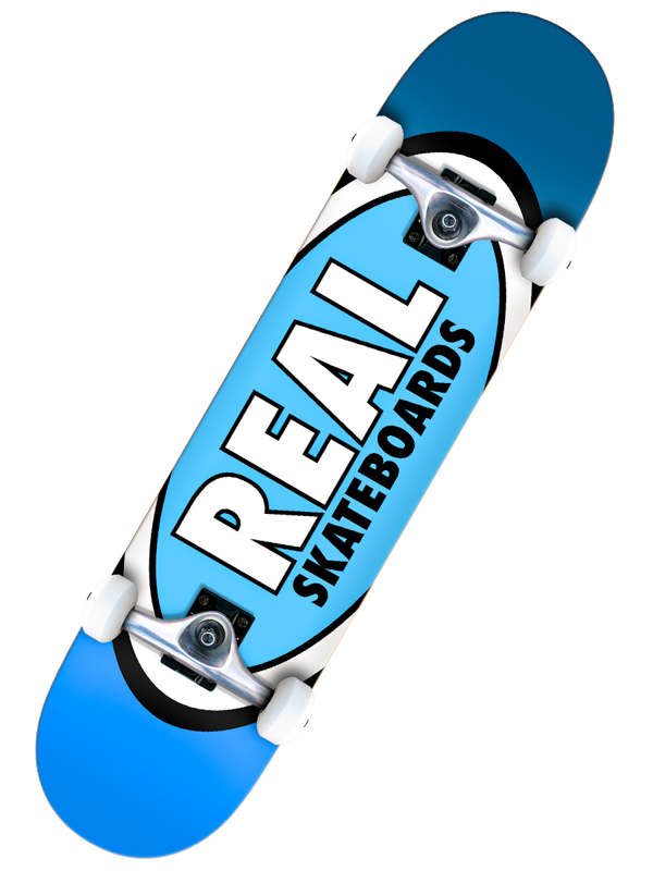 Real TEAM EDITION OVAL skateboard - 8.0 modrá