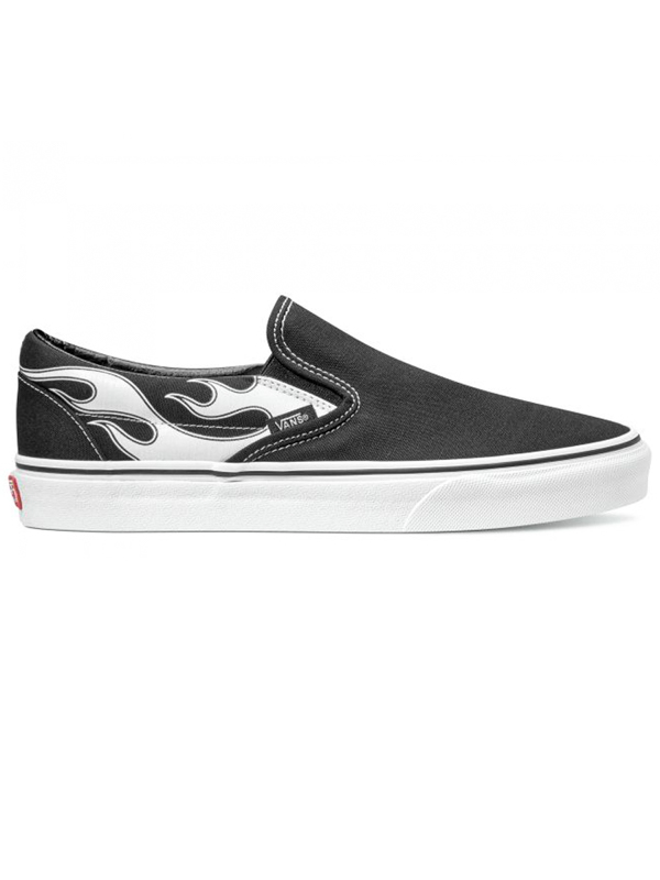 Vans Classic Slip-On (FLAME) BLACK/WHITE pánské boty - 42EUR černá