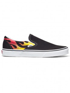 Vans Classic Slip-On (FLAME)BLACK/BLACK/TR WHT