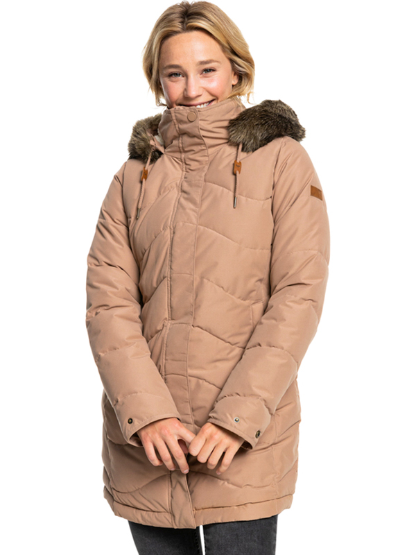 Roxy ELLIE WOODSMOKE dámská zimní bunda - XL béžová
