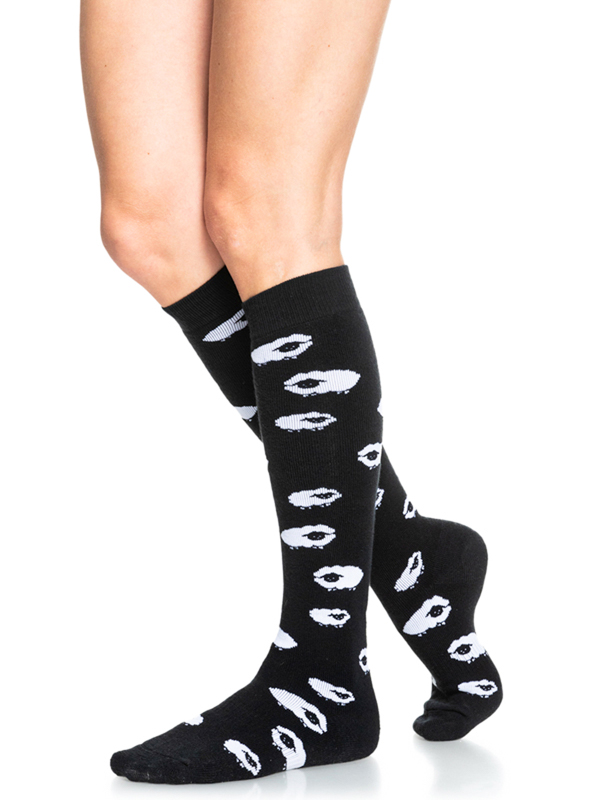 Roxy ROWLEY X ROXY SNOW TRUE BLACK CLOUD LAMBS thermo ponožky - S/M