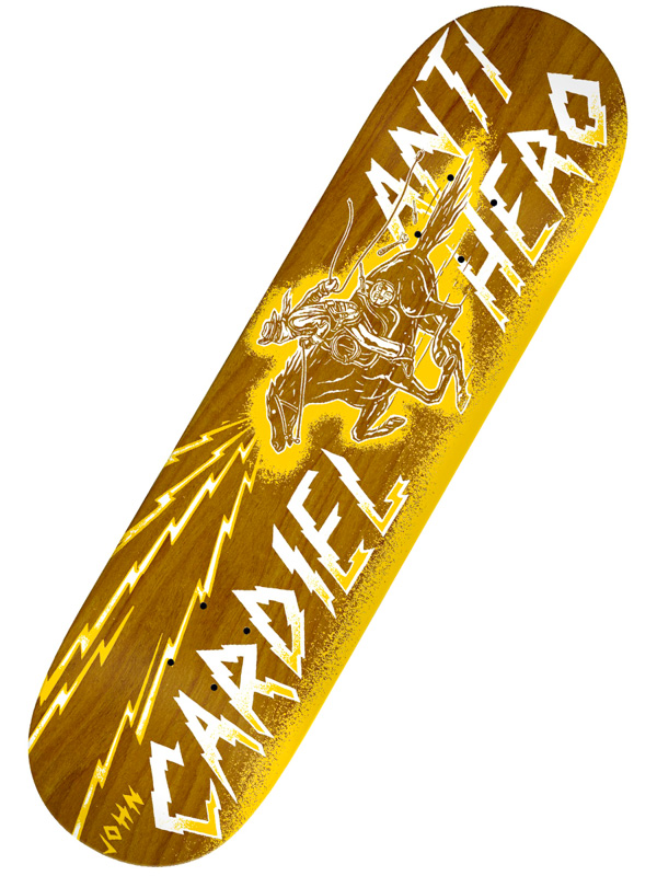 Antihero CARDIEL CHARGED UP skate board deska - 8.38 žlutá