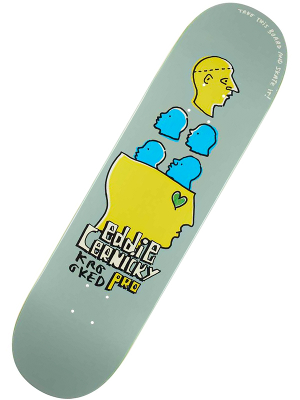 Krooked CERNICKY TAKE THIS skate board deska - 8.25 šedá