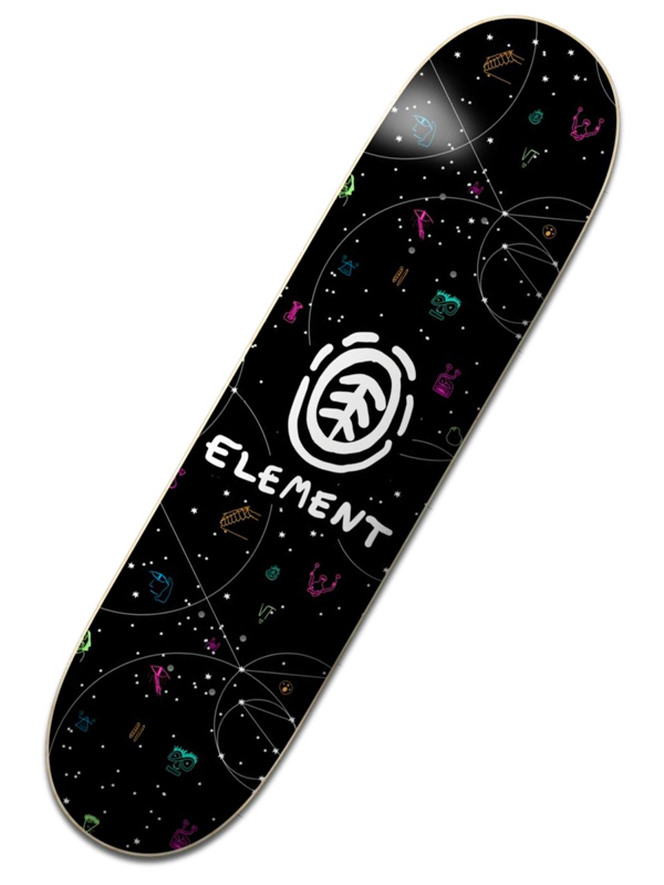 Element GALAXY skate board deska - 8.0 černá