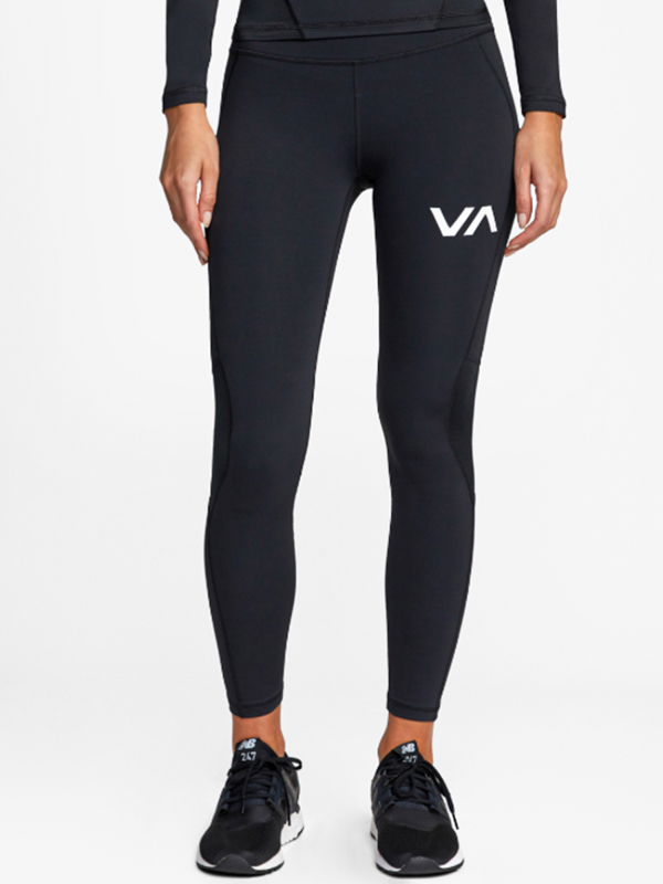 RVCA COMPRESSION black legíny - S