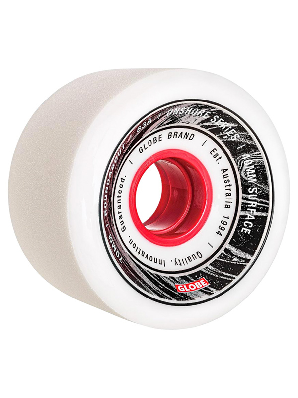 Globe ROUNDABOUT ONSHORE white/red měkká kolečka na skateboard - 70 černá