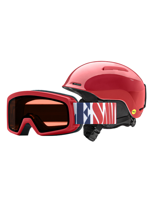 Smith GLIDE JR/RASCAL Lava / RC36 dětská helma na snb - 48/52 červená