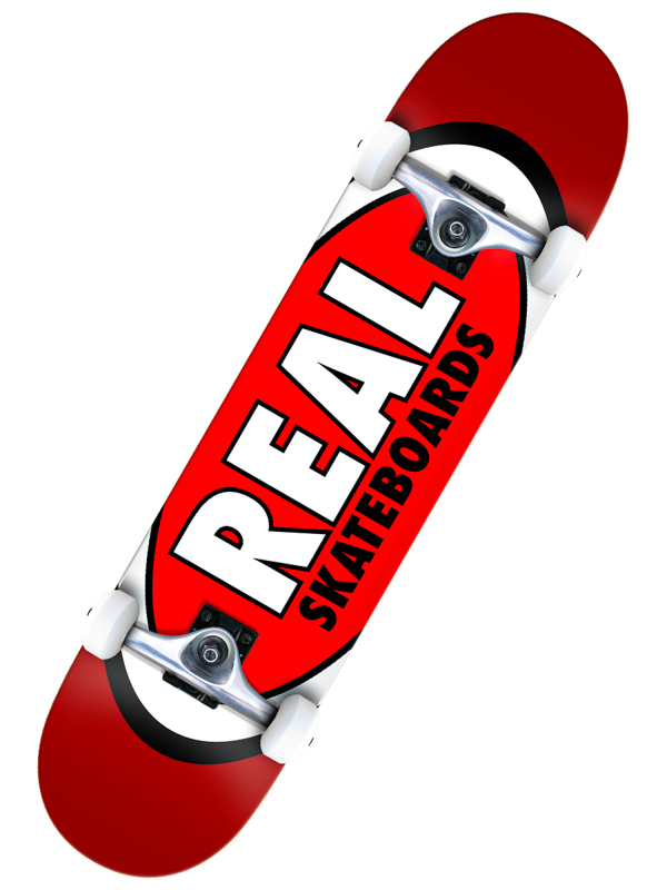 Real CLASSIC OVAL RED skateboard - 7.3 černá