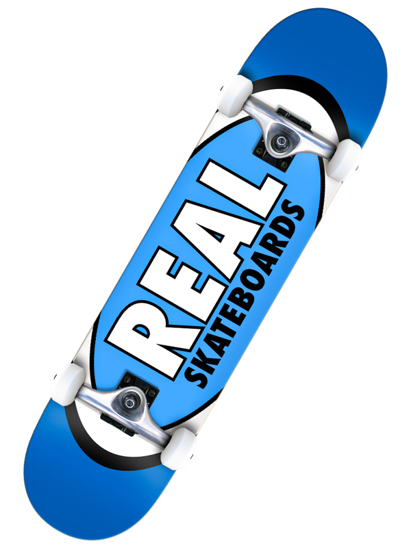 Real CLASSIC OVAL blue skateboard - 7.75 modrá