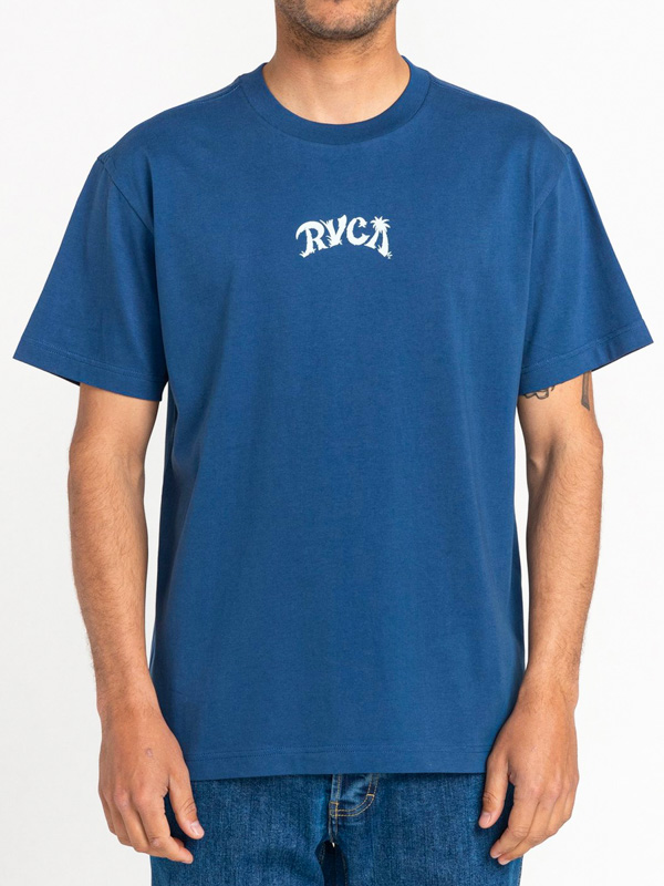 RVCA LOST ISLAND ROYAL pánské tričko krátký rukáv - L modrá