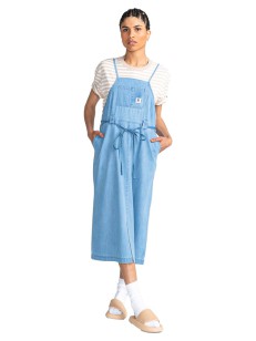 Element APRON DENIM BLEACHED sommer-lange kleid