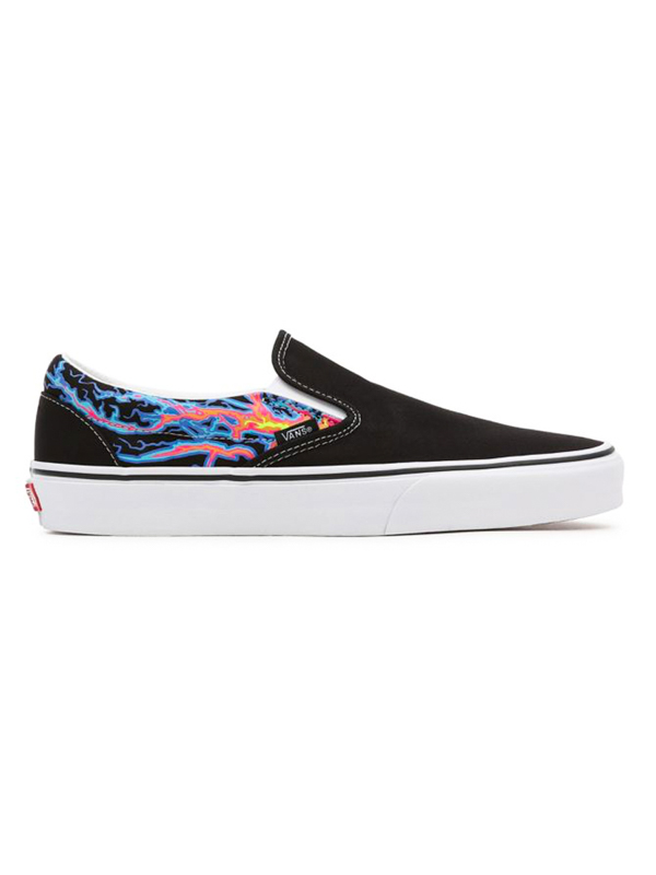 Vans Classic Slip-On (ELECTRIC FLAME)BLK/TRWHT pánské boty - 44,5EUR černá