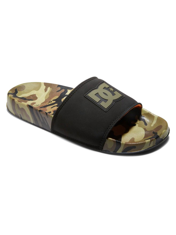 Dc SLIDE MILITARY/BLACK pánské plážové pantofle - 40,5EUR