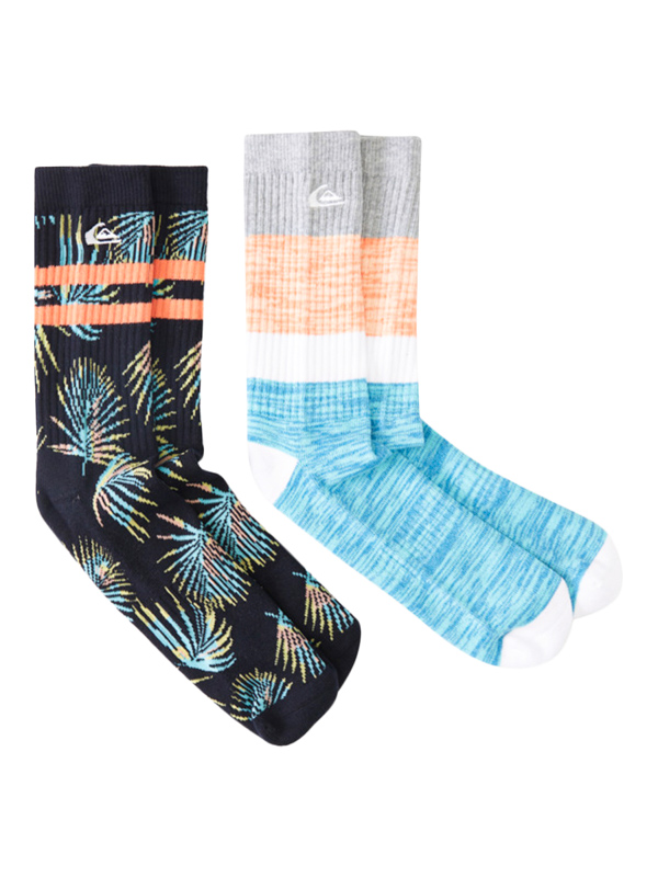 Quiksilver CREW TROPIC 2PK black pánské fusekle