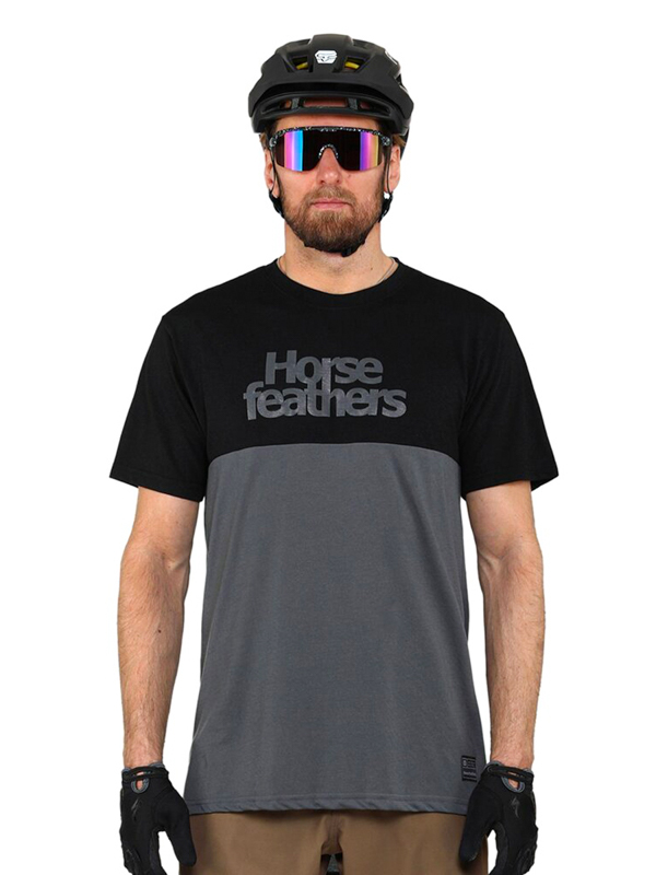 Horsefeathers FURY black/gray cyklo dress - M černá