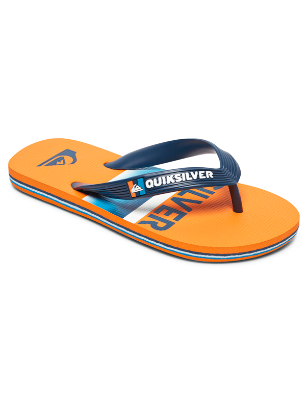 Quiksilver MOLOKAI SLAB BLUE/BLUE/ORANGE letní žabky - 37EUR