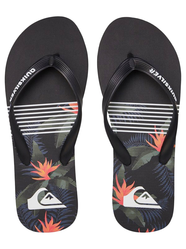 Quiksilver MOLOKAI JUNGLE BLACK/GREY/BLACK letní žabky - 40EUR