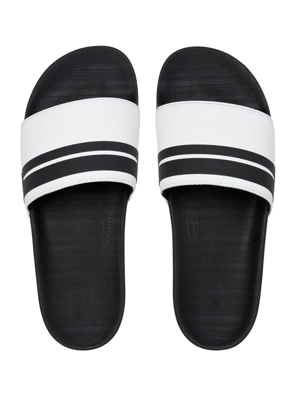 Quiksilver RIVI SLIDE WHITE/BLACK/WHITE pánské plážové pantofle - 40EUR