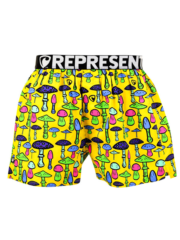 Represent MIKE POISON MUSHROOM zluta pánské sportovní trenýrky - XXL