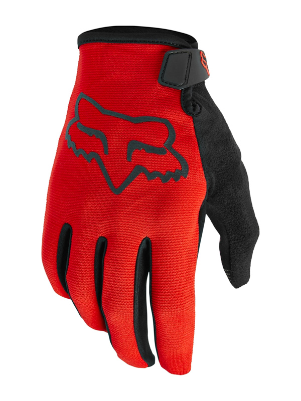 Fox Ranger Fluorescent Red cyklo rukavice - S černá