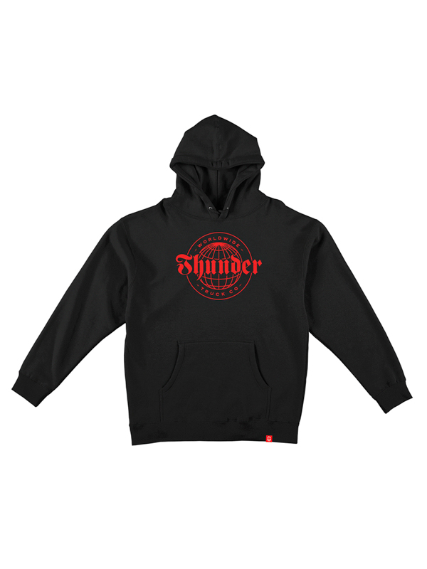 Thunder WORLDWIDE BLACK/RED pánská skate mikina - L černá