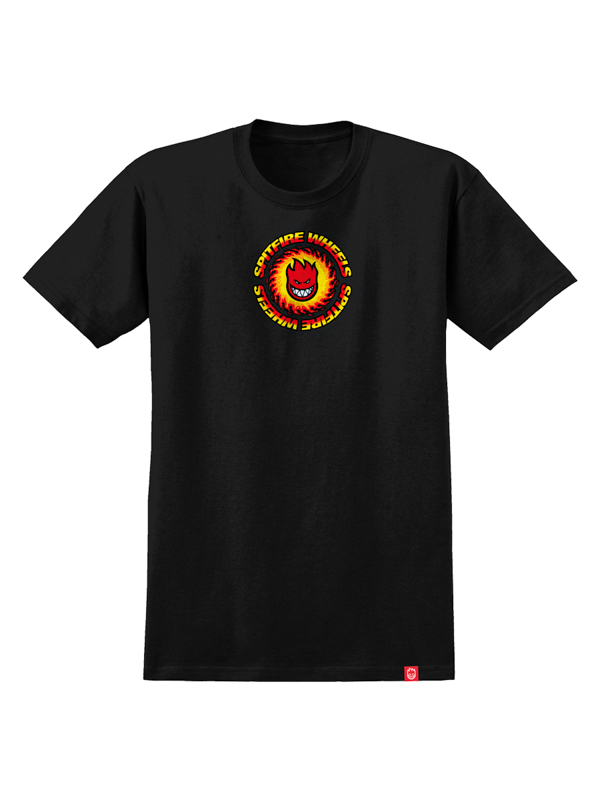 Spitfire OG FIREBALL BLK/RED pánské tričko krátký rukáv - S černá