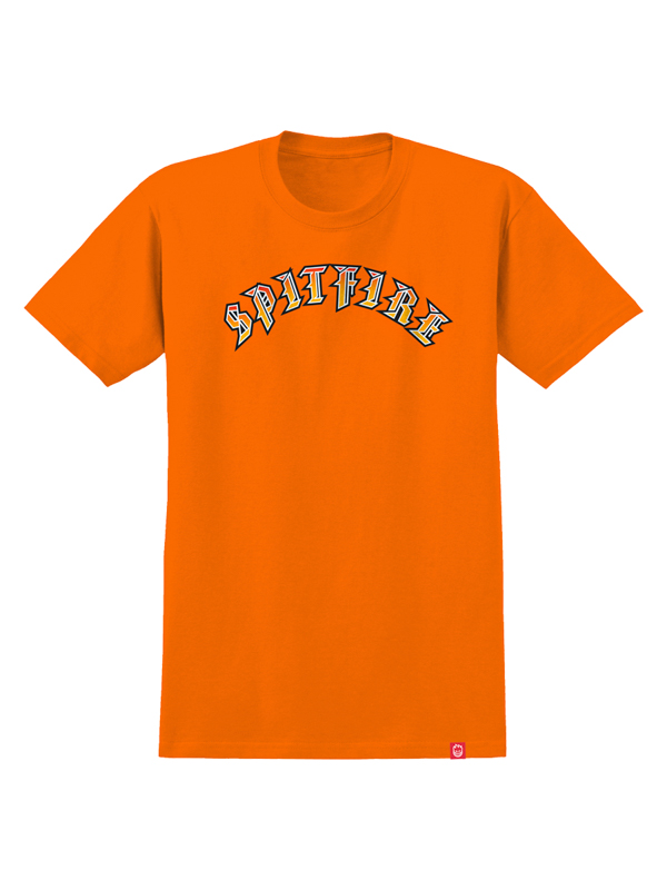 Spitfire OLD E ORG/RED pánské tričko krátký rukáv - L oranžová