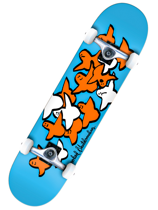 Krooked BIRDS skateboard - 7.75 modrá