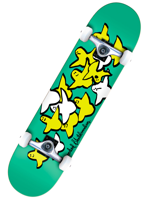 Krooked BIRDS skateboard - 8.0 zelená