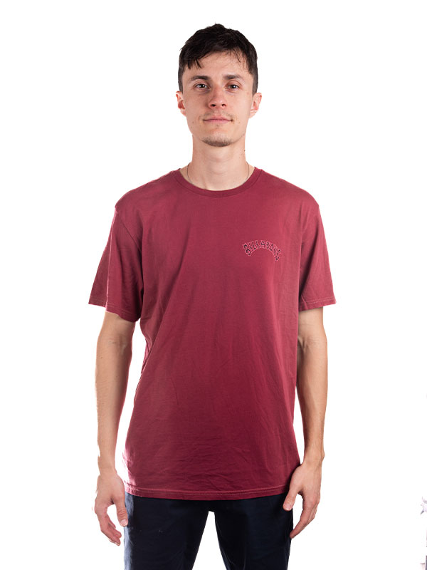 Billabong ARCH OXBLOOD pánské tričko krátký rukáv - L červená