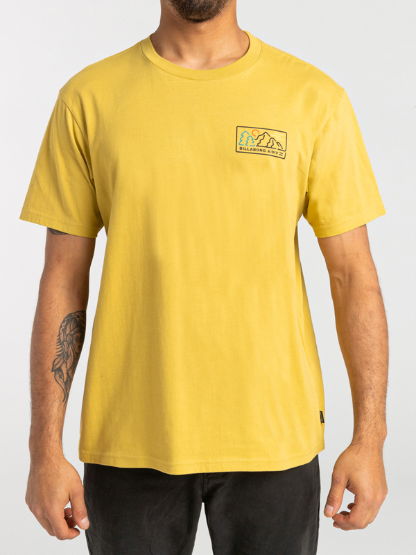 Billabong RANGE DESERT SAGE pánské tričko krátký rukáv - XL žlutá