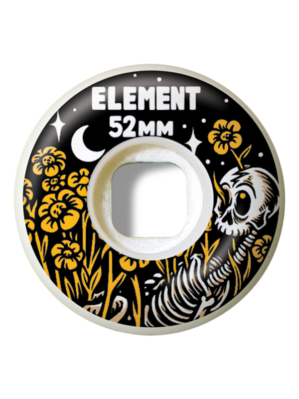 Element TIMBER BYGONE white měkká kolečka na skateboard - 52 černá