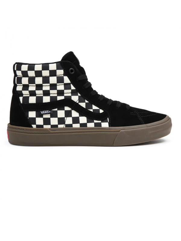 Vans Sk8-Hi CHECKERBOARD BLACK/DARK GUM pánské boty - 46EUR černá