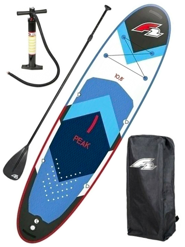 F2 PEAK WHITE + BLUE paddleboard nafukovací - 10'8"x33" modrá